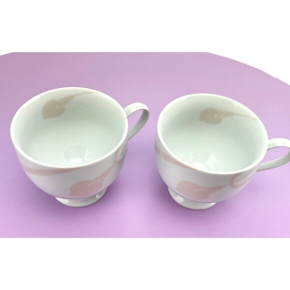 Pair of vintage 80s mugs, Mikasa Fine China LDB01 Classic Flair Peach - Picture 7 of 10
